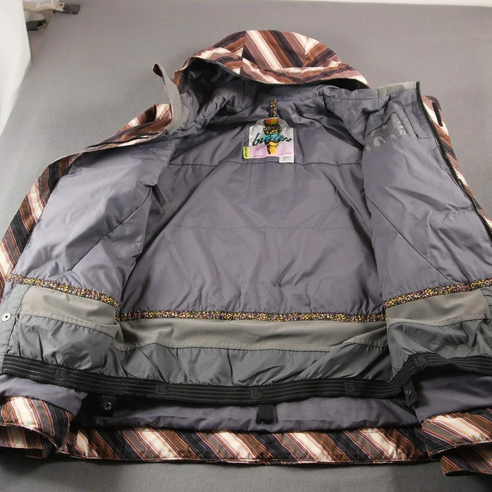 VTG Y2K Burton Striped Dryride Insulated Men Jacket S Snowboard Ski Retro Skate